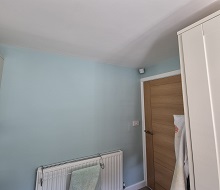 Domestic decorating project with fresh walls and woodwork